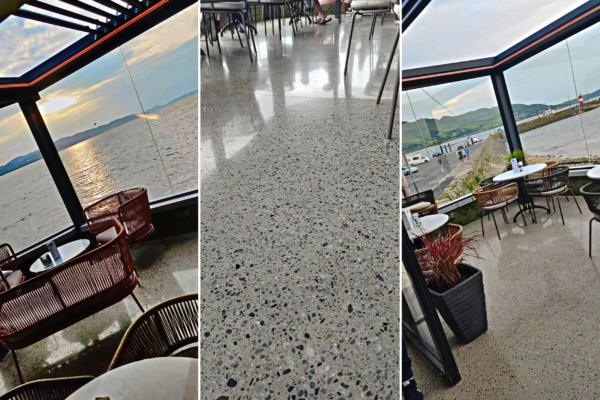 Polished concrete floor Tank & Skinny's Restaurant, Buncrana, Co. Donegal