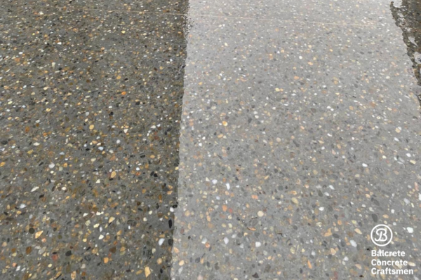 Polished concrete patio