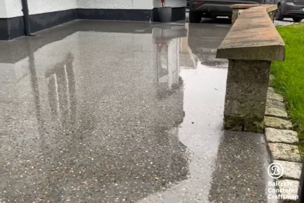Polished concrete patio