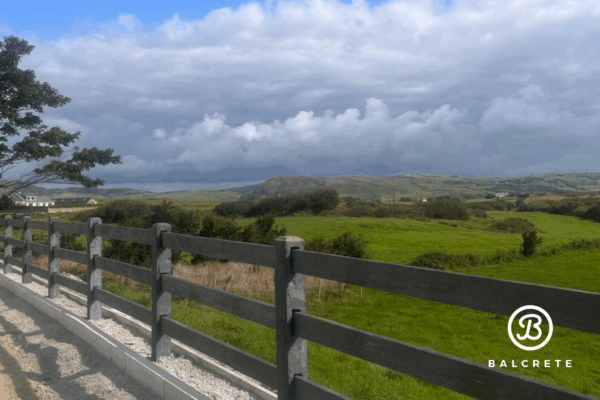 Ranch style concrete fencing