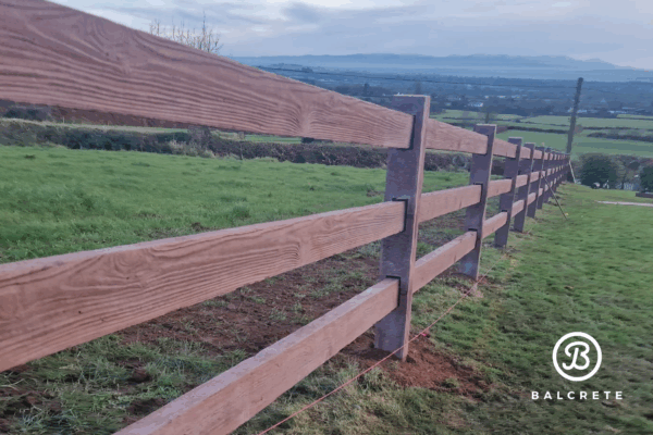 Ranch style concrete fencing